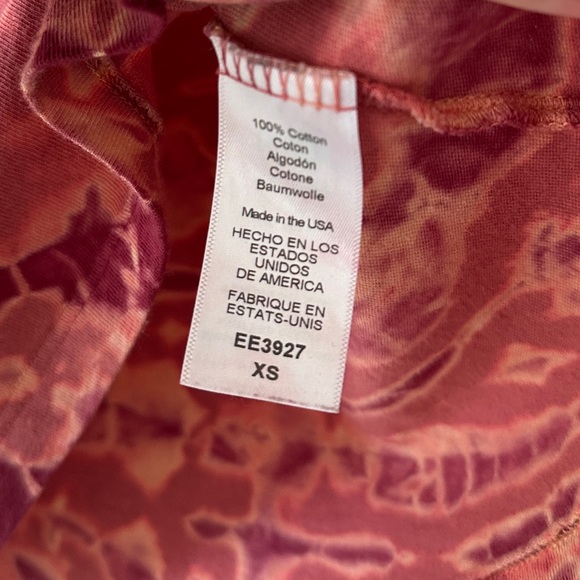 Michael Stars Iris Muscle Tank in Red Maroon Salmon Tie Dye Size XS - Picture 5 of 8